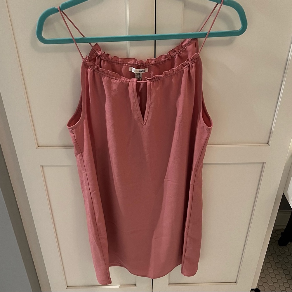 Amuse Society pink spaghetti strap dress, size medium